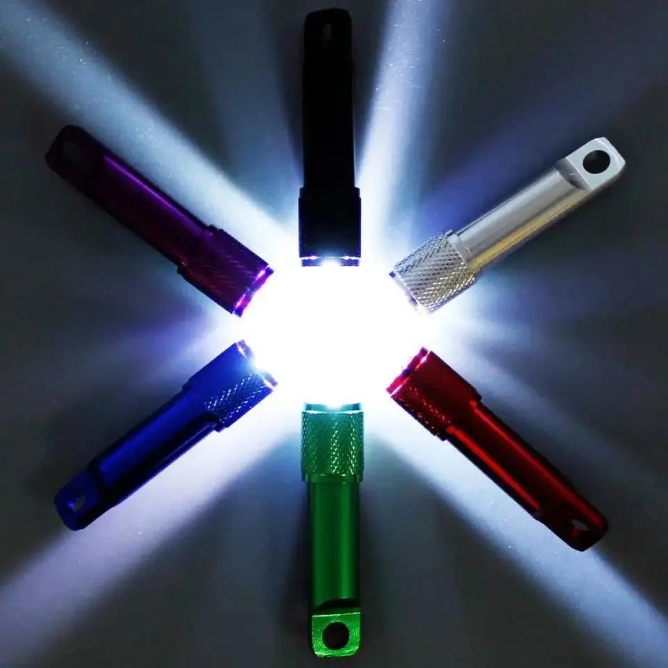 Colorful Bright Super Mini Aluminum Keychain Keyring LED Light