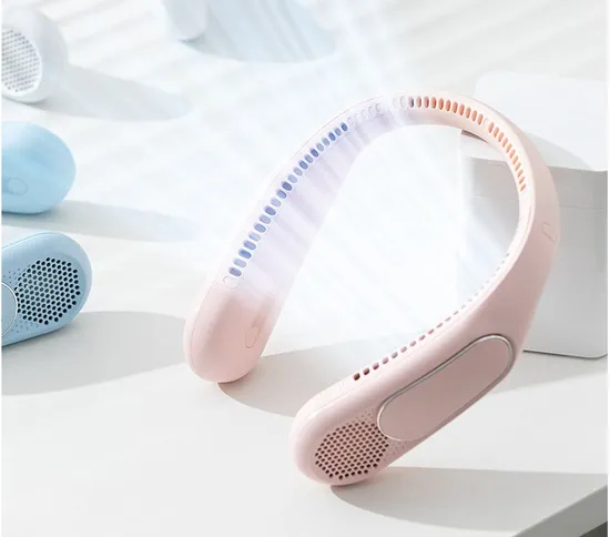 Persönliche tragbare tragbare Ventilatoren, wiederaufladbarer Nackenventilator mit Kühlung ohne Flügel